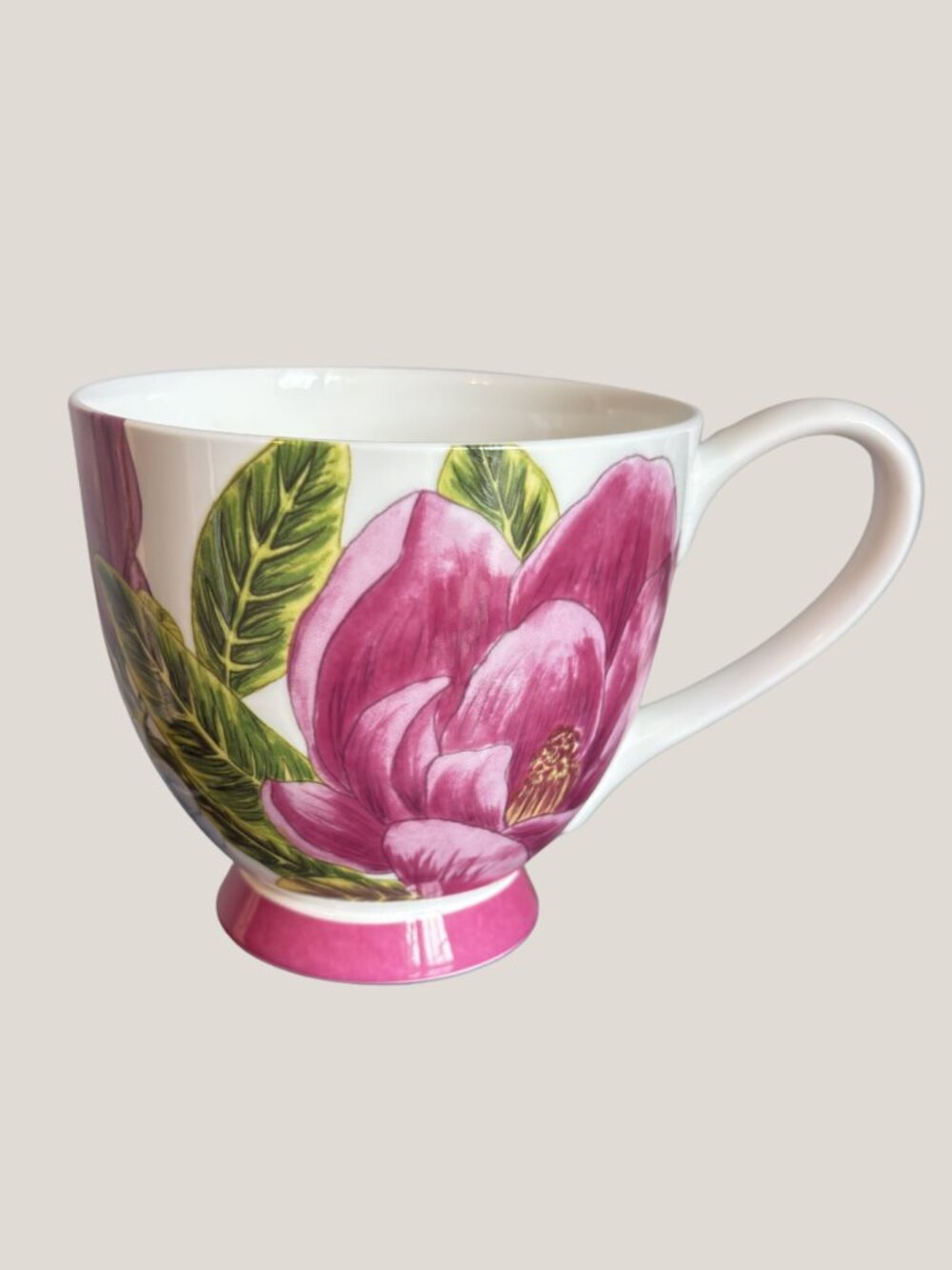 Portobello By Inspire Coffee Tea Cup Curved Footed Bone China 14 oz
